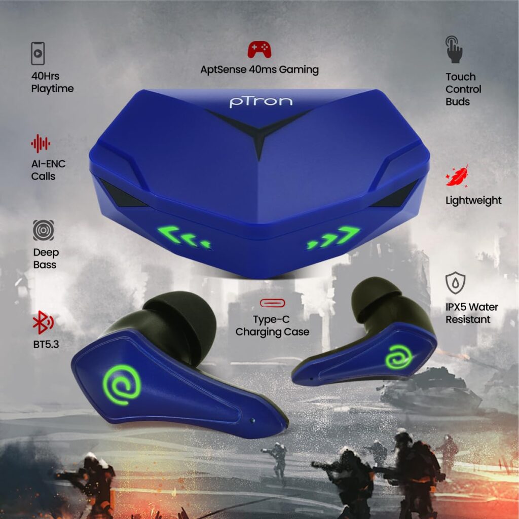 pTron Basspods torq TWS Earbuds